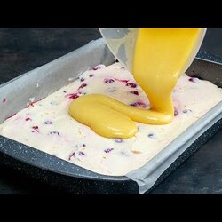 Najszybszy, najbardziej udany przepis na ciasto twarogowe z wiśnią w parę minut! | Smaczny.TV