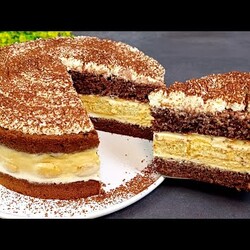 Zartes und saftiges Kuchenrezept in 15 Minuten. Einfaches und leckeres Rezept. Tiramisu-Torte.