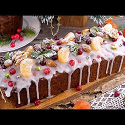Волшебный Английский Рождественский кекс с цукатами, сухофруктами и орехами