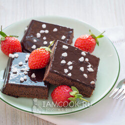 Шоколадный кекс-пудинг — рецепт с фото