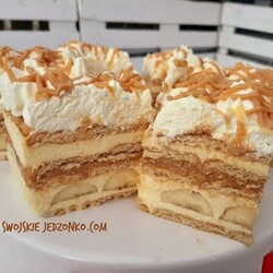 Ciasto Banatoffee bez pieczenia #ciasto #prostyprzepis #bananowe