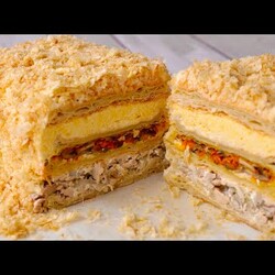 Закусочный Торт "Наполеон" очень Вкусный и Сытный