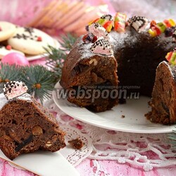 Влажный рождественский фруктовый кекс