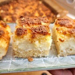 Proste ciasto kokosowo budyniowe, idealne do kawy #ciastokokosowe #budyń