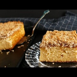 Немецкий кокосовый пирог ЛЕНИВАЯ РОМАШКА на горячем молоке! Миксер не нужен!