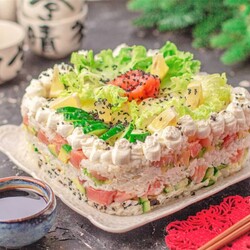 Суши торт "Филадельфия"