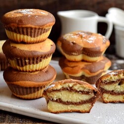 Кексы Зебра на кефире