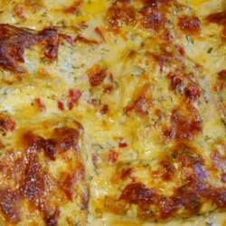 Рыба по-гречески с майонезной заправкой.