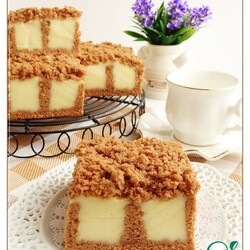 Бисквит с ванильным пудингом