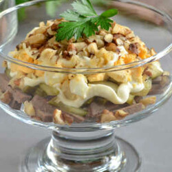 Салат Принц с говяжьей печенью