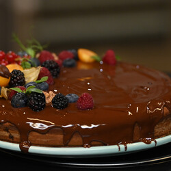 Пирог с творогом, шоколадом и грецкими орехами ника ганич