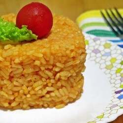 Гарнир "Томатный рис с сыром"