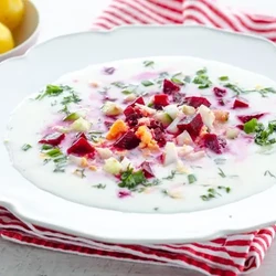 Холодный свекольник на кефире, пошаговый рецепт с фото на 243 ккал