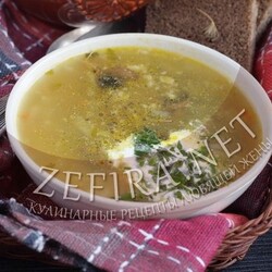 Щи из капусты с грибами