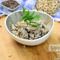 Перлотто с грибами - Веганский рецепт