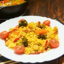 Рис с замороженными овощами - пошаговый рецепт с фото