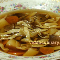 Суп из сушёных грибов с лапшой – рецепт Бабушки Эммы