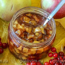 Яблочное варенье с калиной (без косточек). Рецепт с фото