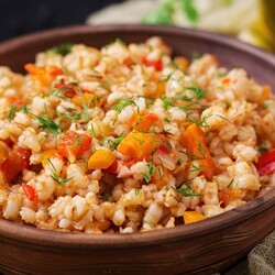 Перловая каша с овощами