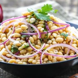 Простой фасолевый салат, пошаговый рецепт с фото