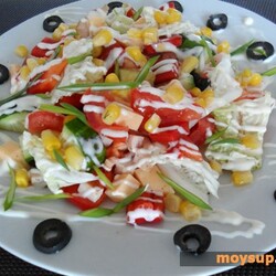 Салат с копченой курицей и свежими овощами «Парижель» - пошаговый рецепт, секретные ингредиенты