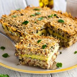 Запеканка из киноа с цукини, пошаговый рецепт с фото