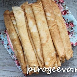 Тонкие блинчики на молоке рецепт с фото пошагово