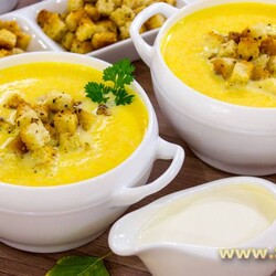 Тыквенный суп-пюре с ароматными сухариками