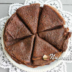 Шоколадные заварные блины на молоке: пошаговый рецепт с фото