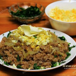 Каша пшеничная с луком и яйцом | Кашевар