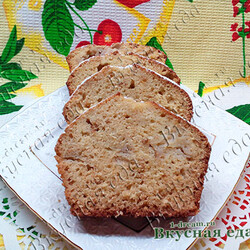 Кекс на кефире с яблоками