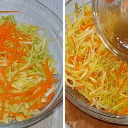 Как приготовить хрустящий салат из свежей капусты с растительным маслом и уксусом (один в один как раньше)