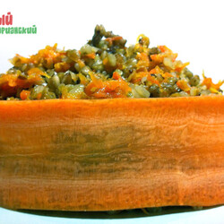 Рецепт: Вкусная гречка с морковной зажаркой | Первый Вегетарианский