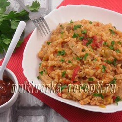 Мясо с лечо и рисом в мультиварке!