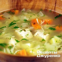 Куриный суп с вермишелью