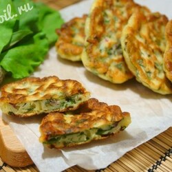 Зеленые оладьи - пошаговый рецепт с фото