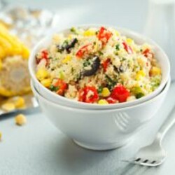 Теплый салат с кускусом и овощами, пошаговый рецепт с фото