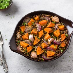 Запечённая чечевица с тыквой | Меню недели Запечённая чечевица с тыквой: пошаговый рецепт с фото.