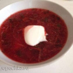 Легкий постный борщ