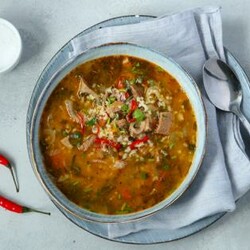 Cуп Харчо классический с рисом, пошаговый рецепт с фото