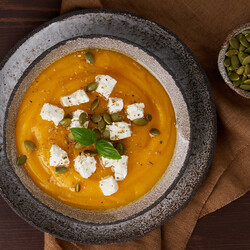 Тыквенный суп с Фетаксой без рассола . Рецепт с фото.