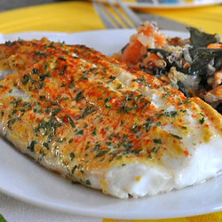 Baked Cod with Mustard and Paprika