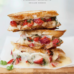 Strawberry Bruschetta Grilled Cheese and Friday Faves | foodiecrush