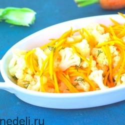 Цветная капуста по-корейски - рецепт с пошаговыми фото / Меню недели