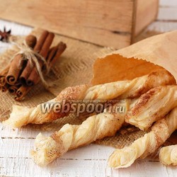 Слоёные палочки с корицей в микроволновке с фото | Рецепт слоеных палочек с корицей