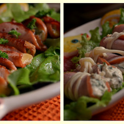 Рулетики из ветчины с двумя начинками. Тест-драйв с Окраиной