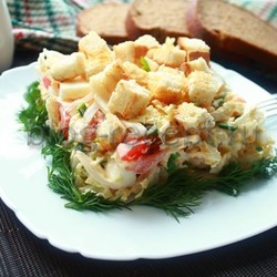 Салат с кальмарами и пекинской капустой - пошаговый рецепт с фото