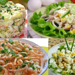 Самый вкусный салат с кальмарами — 8 рецептов очень вкусных праздничных салатов