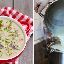 Белый суп, или немецкий Käsesuppe, пахнет так вкусно, что съесть можно вместе с тарелкой
