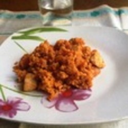 Курица с булгуром и болгарским перцем